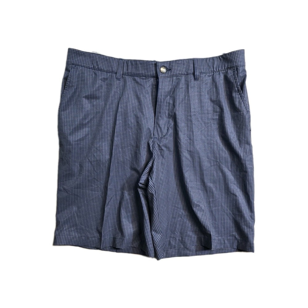 Adidas Golf Shorts Mens 36 Blue Gray Plaid Performance